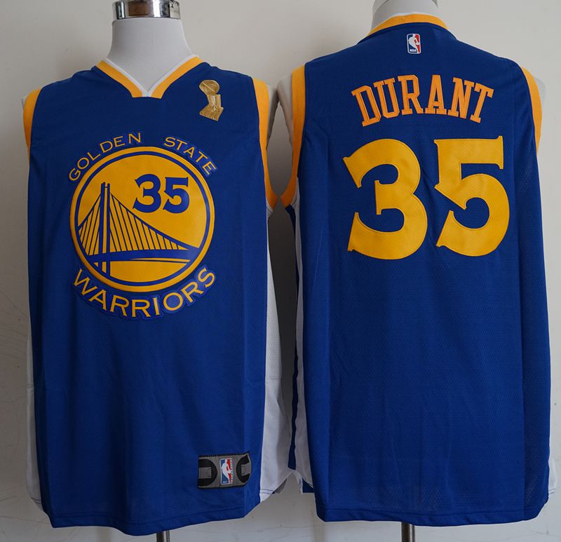 Men Golden State Warriors #35 Durant Blue Champion Game Nike NBA Jerseys->golden state warriors->NBA Jersey